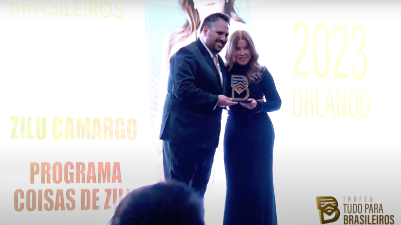 Zilu é premiada com o Troféu Tudo Para Brasileiros, nos EUA