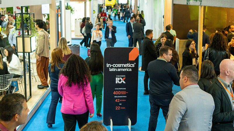 RX anuncia aumento de 28% da área do evento para in-cosmetics Latin America 2024