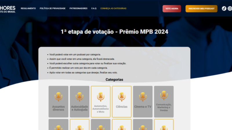 Votações para o Prêmio MPB 2024 estão abertas