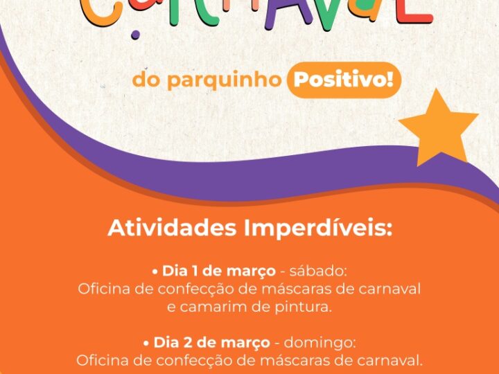 Parque Barigui tem oficinas infantis no Carnaval