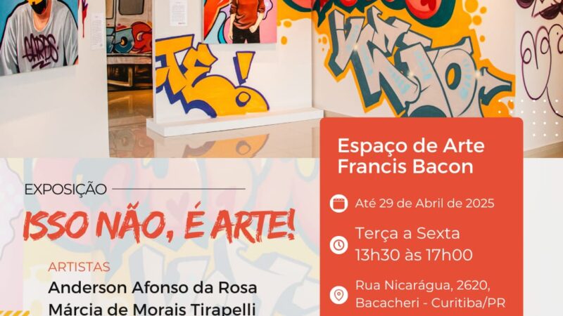  “Isso não, é arte!” celebra a força da arte urbana no Espaço de Arte Francis Bacon