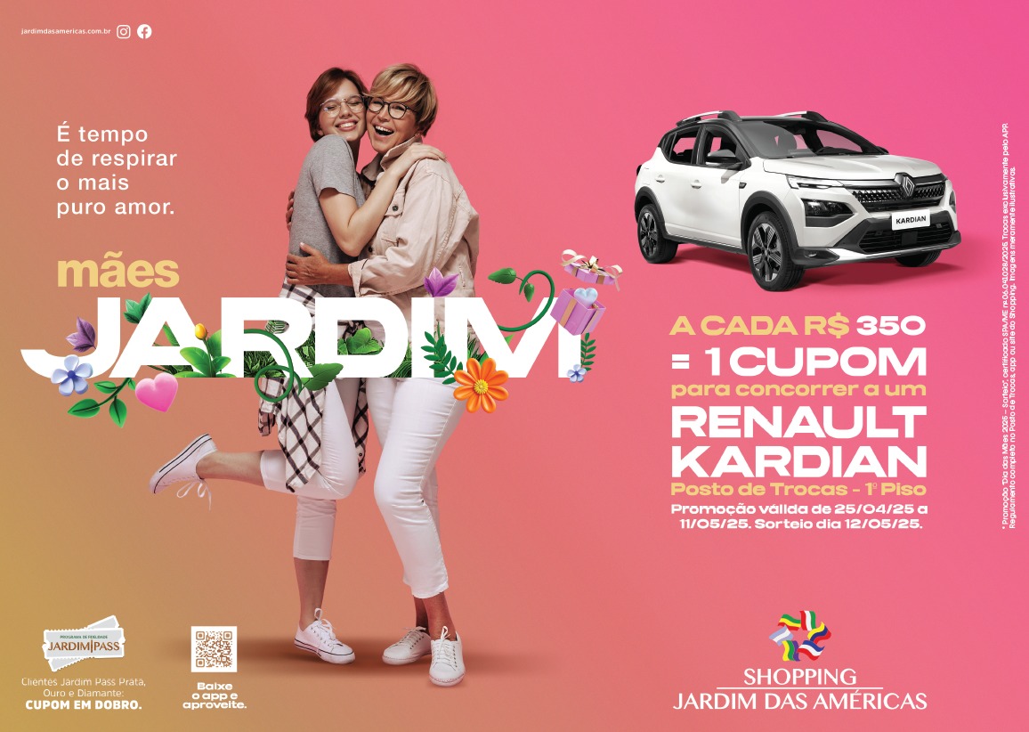 Shopping Jardim das Américas celebra o Dia das Mães com sorteio de um carro Kardian