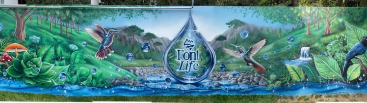 Font Life celebra 25 anos com mural artístico que une natureza, arte e sustentabilidade