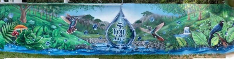 Font Life celebra 25 anos com mural artístico que une natureza, arte e sustentabilidade
