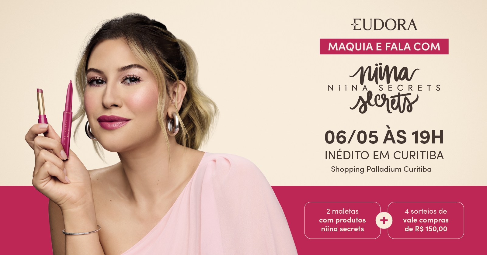Niina Secrets desembarca em Curitiba com experiência exclusiva e gratuita