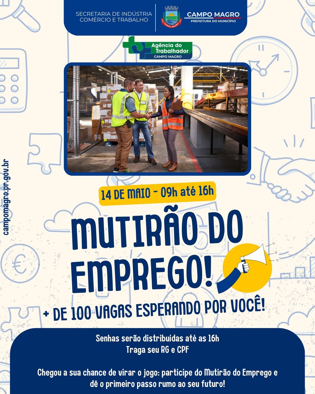 Agência do Trabalhador realiza Mutirão do Emprego em Campo Magro