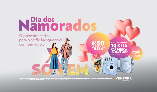 Dia dos Namorados: Ventura Shopping tem sorteio de câmeras Instax Mini Polaroid
