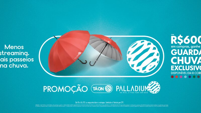Shopping Palladium Curitiba lança campanha de inverno com guarda-chuva exclusivo como presente