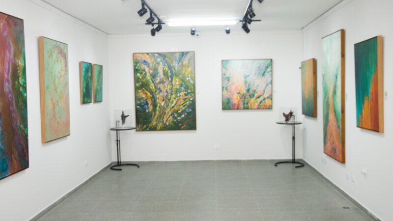 Café com visita guiada marca a exposição “Véus da Minha Mata”, de Venilda Bernard, em Campo Largo