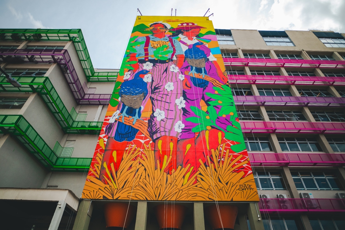 Juiz de Fora ganha nova obra de arte em grande escala do artista Wes Gama