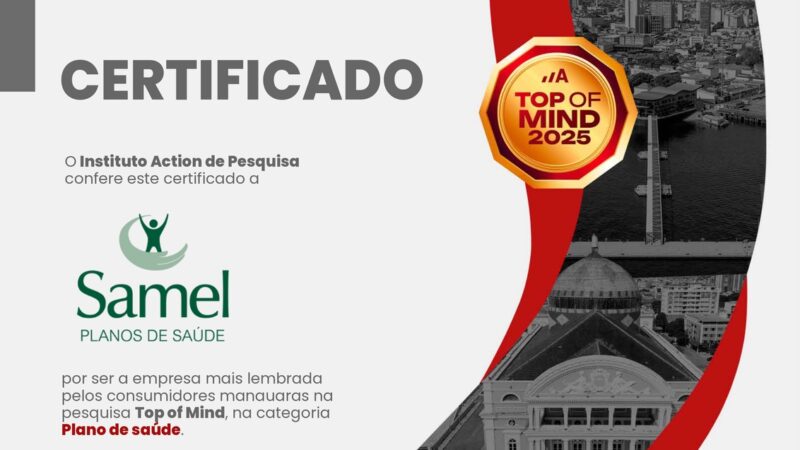 Grupo Samel é Top of Mind 2025 em duas categorias