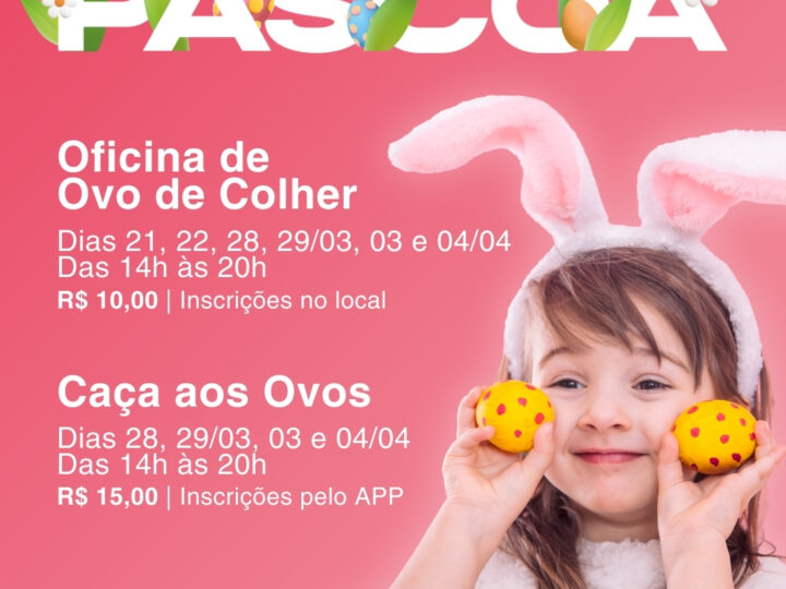 Shopping Jardim das Américas prepara programação de Páscoa com oficinas e caça aos doces para crianças