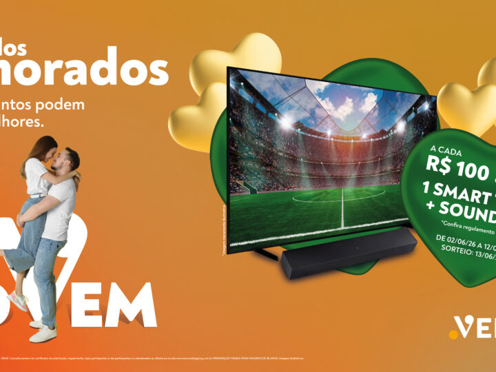 Dia dos Namorados: Ventura Shopping sorteia Smart TV e Soundbar para celebrar momentos a dois