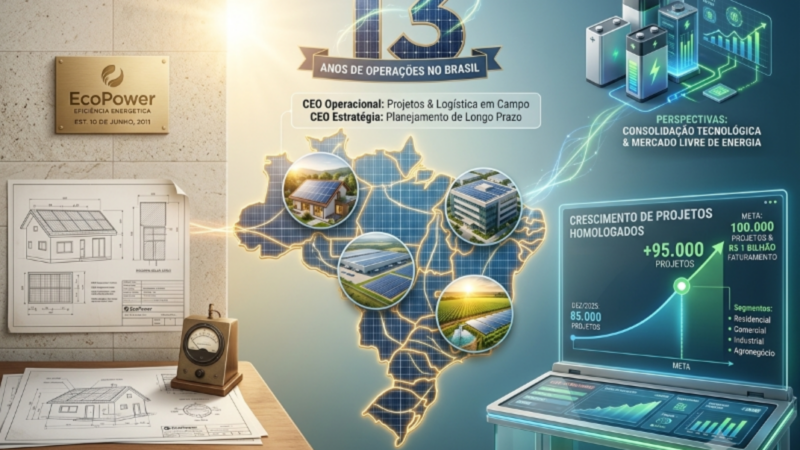 EcoPower comemora 13 anos no mercado de energia solar