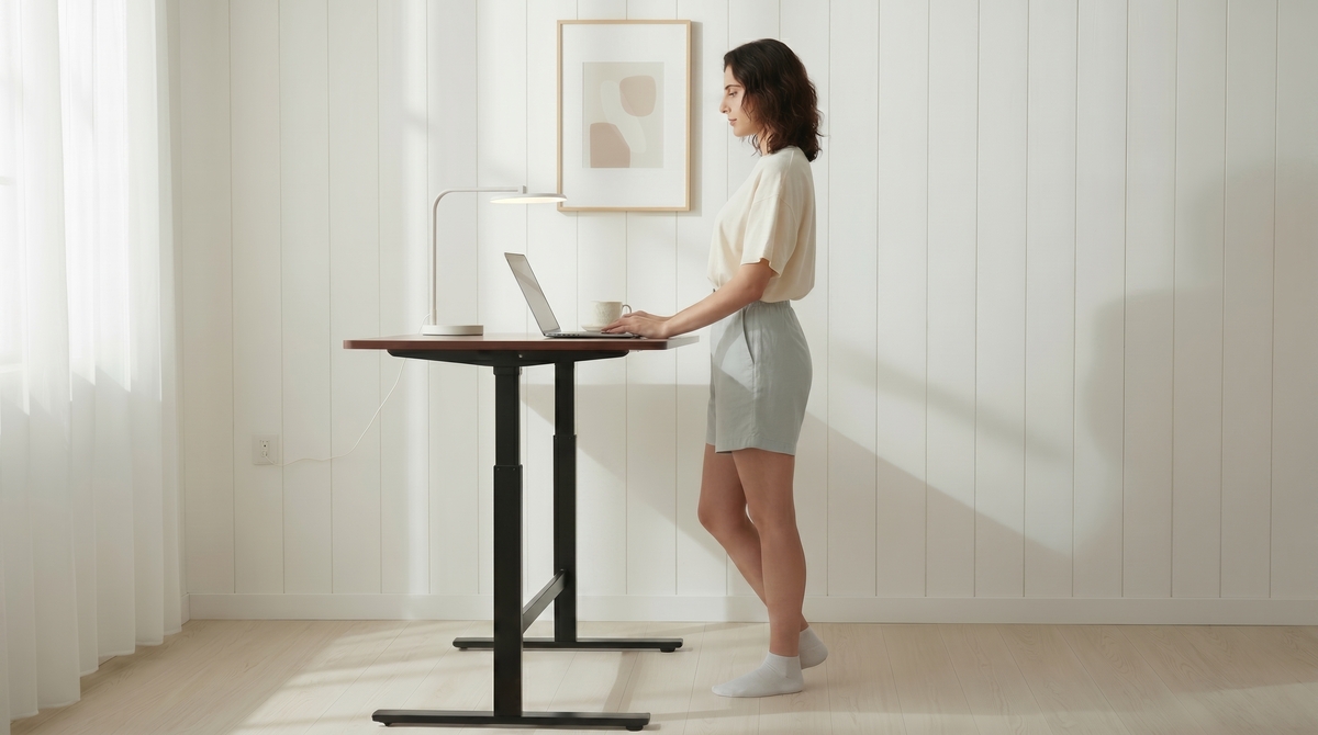 Trabalho híbrido impulsiona a busca por mesas ergonômicas