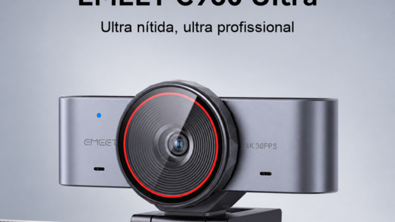 EMEET lança webcam 4K flagship C960 Ultra no Brasil