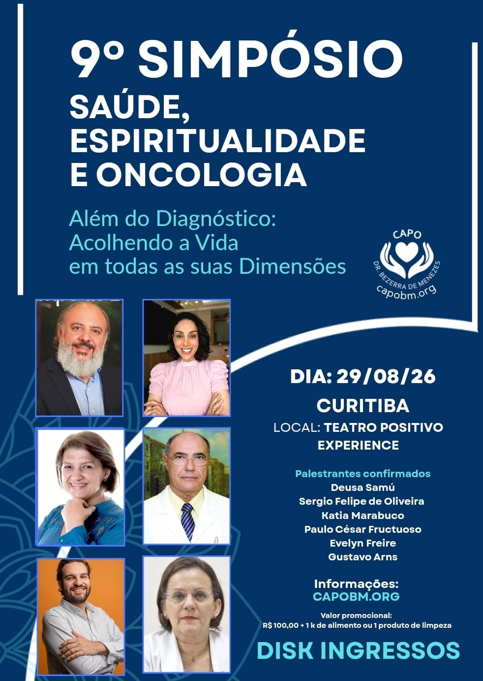 9º Simpósio Saúde, Espiritualidade e Oncologia propõe um novo olhar sobre a vida além do diagnóstico
