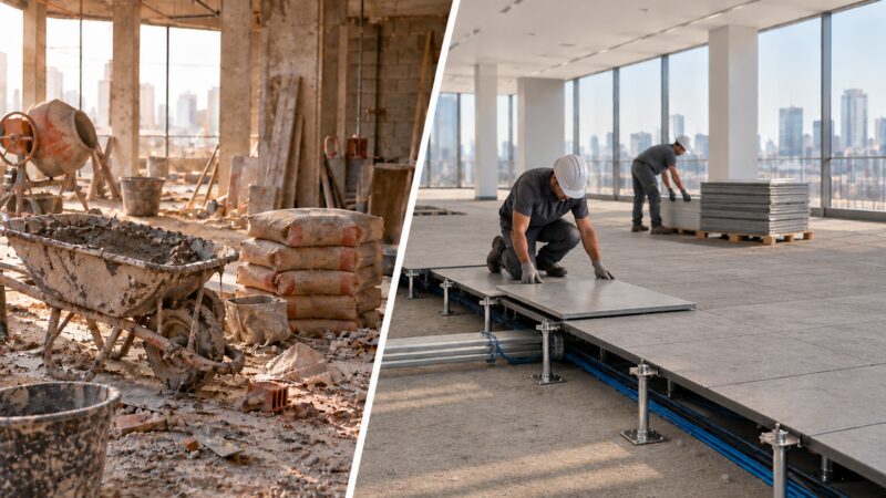 Piso elevado avança com a construção sustentável
