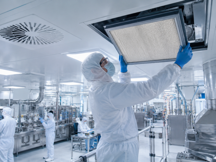 Filtros de ar industriais reduzem riscos em salas limpas