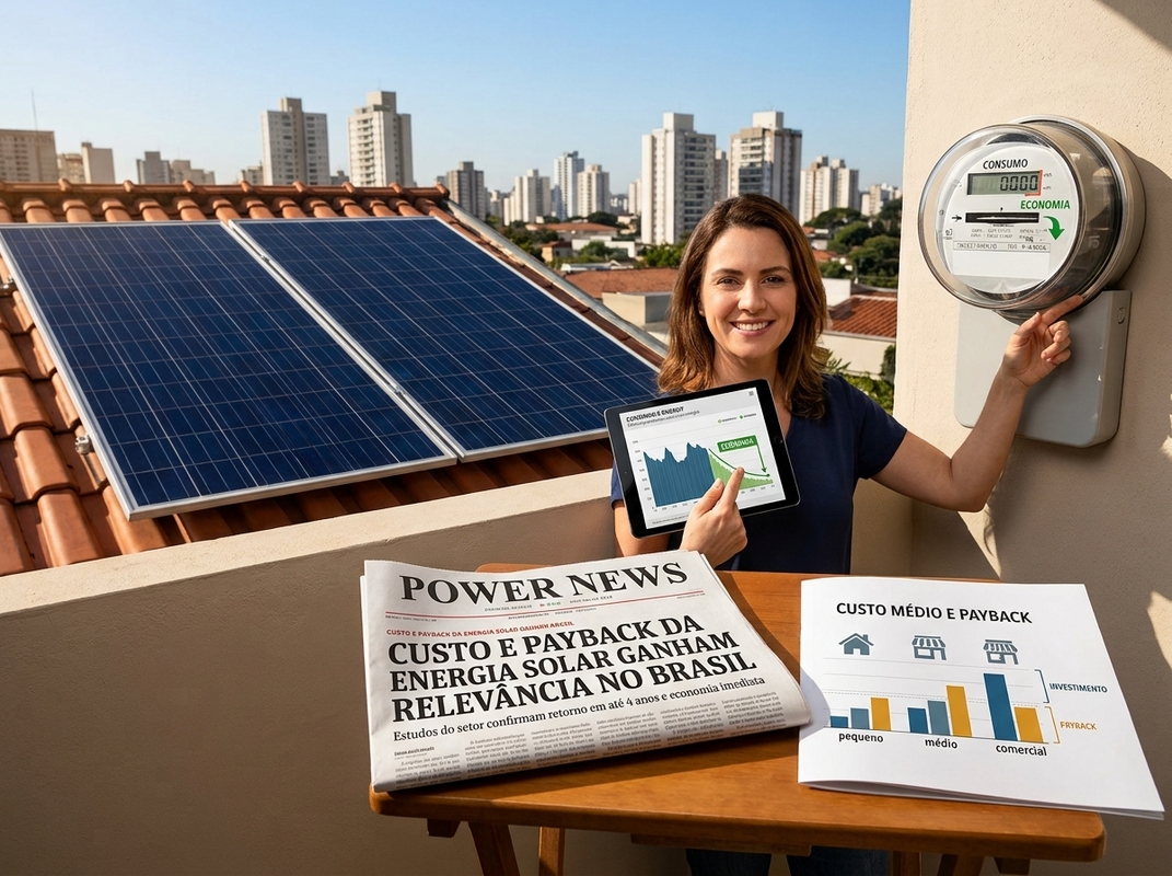 Custo e payback da energia solar ganham relevância no Brasil