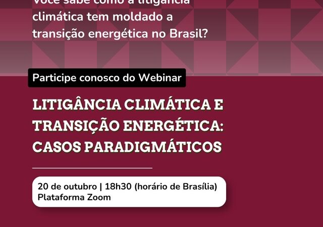 Webinário debate avanço da litigância climática
