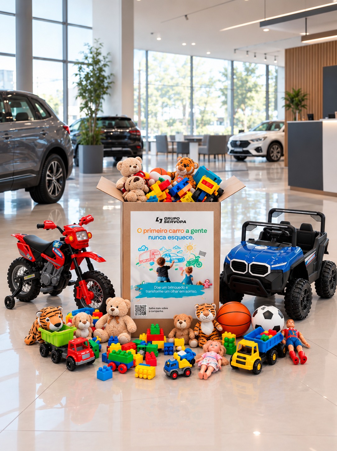 Grupo Servopa arrecada milhares de brinquedos e beneficia instituições sociais no Paraná